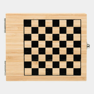 Винный набор BAMBOO CHESS с игрой в шахматы коричневый - 56-0301163- Фото №3