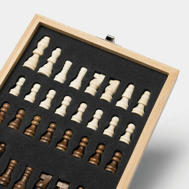 Винный набор BAMBOO CHESS с игрой в шахматы коричневый - 56-0301163- Фото №5
