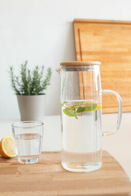 Скляний графин BAMBOO PITCHER коричневий - 56-0304499- Фото №11
