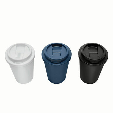 Чашка з подвійними стінками RE-USE темно-синій - 56-0304622- Фото №8