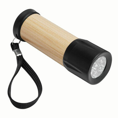 Світлодіодний ліхтар BAMBOO SHINE чорний, коричневий - 56-0403170- Фото №1