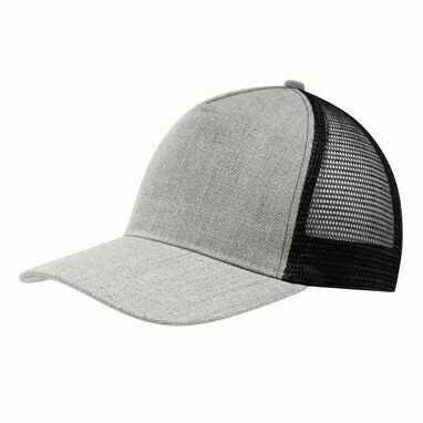 Бейсболка с 5 панелями CASUAL FIT черный, серый - 56-0701810- Фото №1