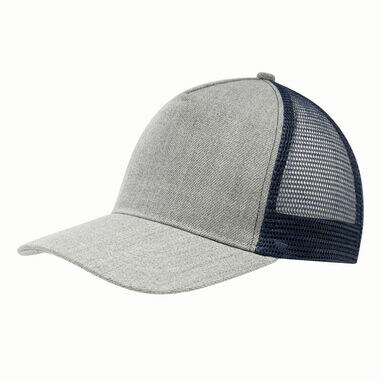 Бейсболка с 5 панелями CASUAL FIT синий, серый - 56-0701811- Фото №1