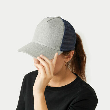Бейсболка с 5 панелями CASUAL FIT синий, серый - 56-0701811- Фото №7