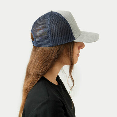 Бейсболка с 5 панелями CASUAL FIT синий, серый - 56-0701811- Фото №8
