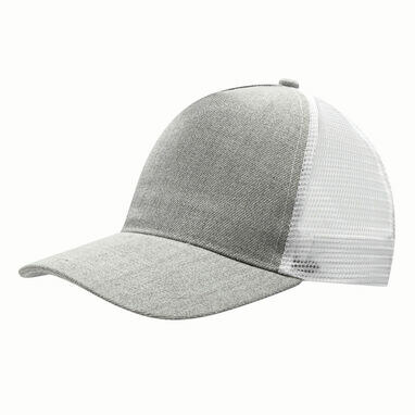 Бейсболка із 5 панелями CASUAL FIT сірий, білий - 56-0701812- Фото №1