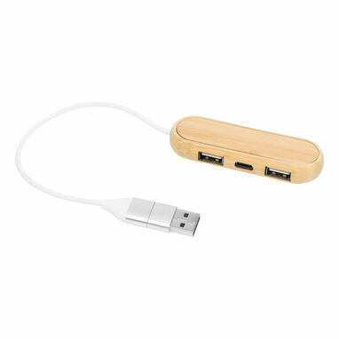 USB - хаб MULTIPLIER коричневий - 56-1107376- Фото №1