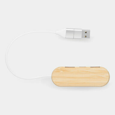 USB - хаб MULTIPLIER коричневий - 56-1107376- Фото №3
