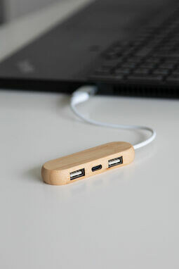 USB - хаб MULTIPLIER коричневий - 56-1107376- Фото №7