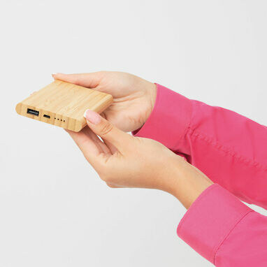 Powerbank BAMBOO EVOLUTION коричневий - 56-1107382- Фото №7
