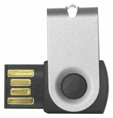 Міні-флешка-твістер 16 Gb срібляста - 170716-17-16- Фото №1