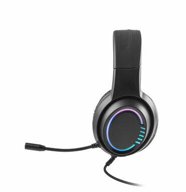 Thorne Гарнитура с RGB-наушниками из АБС-пластика с кабелем 2 м, микрофоном и светодиодной подсветкой RGB черный - 97135-103- Фото №2