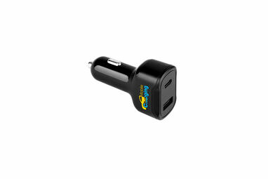 DIRAC Адаптер прикурювача з портом USB-A 18 Вт та USB-C 20 Вт із 100% rABS чорний - 97189-103- Фото №3