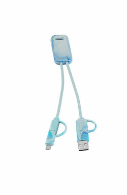 BERNERS Сверхбыстрый USB-кабель 6-в-1 из переработанного ПЭТ ассорти - 97191-100- Фото №1