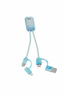 BERNERS Сверхбыстрый USB-кабель 6-в-1 из переработанного ПЭТ ассорти - 97191-100- Фото №4