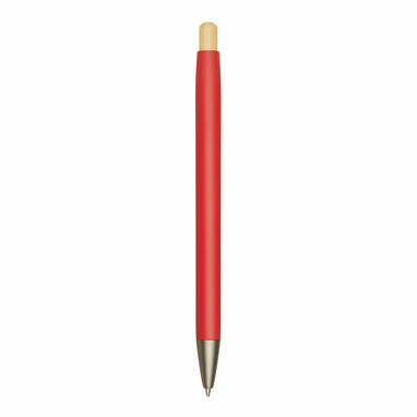 Алюминиевая шариковая ручка BAMBOO PUSHER красный - 56-1102255- Фото №10