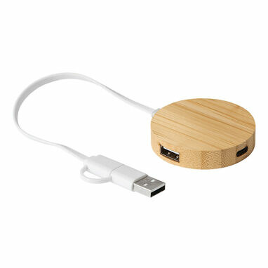 USB-хаб MULTIPLIER CIRCLE коричневий - 56-1107106- Фото №7 USB-хаб MULTIPLIER CIRCLE коричневий - 56-1107106- Фото №7
