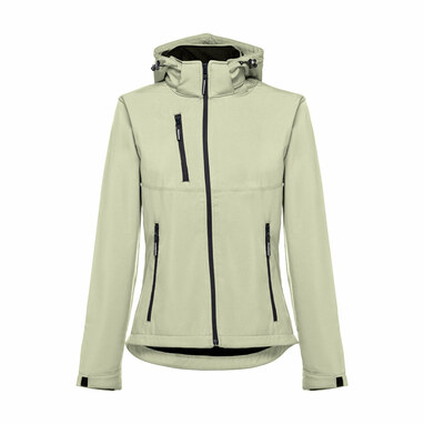THC ZAGREB WOMEN Женская куртка softshell со съемным капюшоном пастельно-зеленый  размер M - 30181-159-M- Фото №1