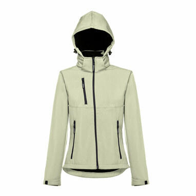 THC ZAGREB WOMEN Женская куртка softshell со съемным капюшоном пастельно-зеленый  размер XL - 30181-159-XL- Фото №4
