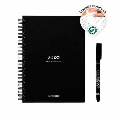 STARTER KIT INFINITE PLANNER A5. Набір містить щоденник формату А5, набір для чищення, маркер та тримач для маркерів чорний - 33202-103- Фото №9