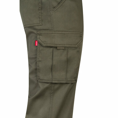 VL LUGH. Багатокишенькові еластичні штани (240 г/м²) з бавовни (46%), EME (38%) та поліестеру (16%) зелений армійський  розмір 46 - 36003-149-46- Фото №4