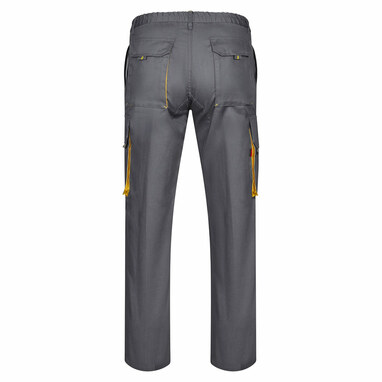 VL HYPNOS. Двоколірні штани з твілу з кількома кишенями (200 г/м²), з бавовни (35%) та поліестеру (65%) сірий  розмір 54 - 36004-207-54- Фото №1