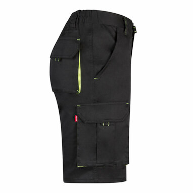 VL HEMERA Двухцветные эластичные шорты-бермуды с множеством карманов (240 г/м²) из хлопка (46%), ЭМЭ (38%) и полиэстера (16%) черный  размер 56 - 36018-203-56- Фото №3