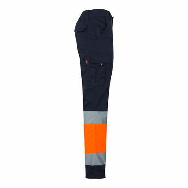 VL ZEUS LARGE Двухцветные брюки-стрейч с несколькими карманами (240 г/м²) из хлопка (46%), ЭМЭ (38%) и полиэстера (16%) синий  размер 4XL - 36021-214-4XL- Фото №3
