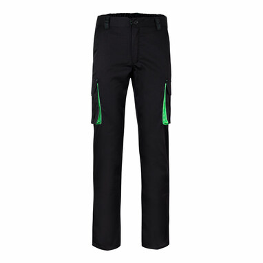 VL FIDES Двоколірні стрейч-штани з кількома кишенями (240 г/м²), виготовлені з бавовни (46%), EME (38%) та поліестеру (16%) чорний  розмір 58 - 36031-243-58- Фото №7