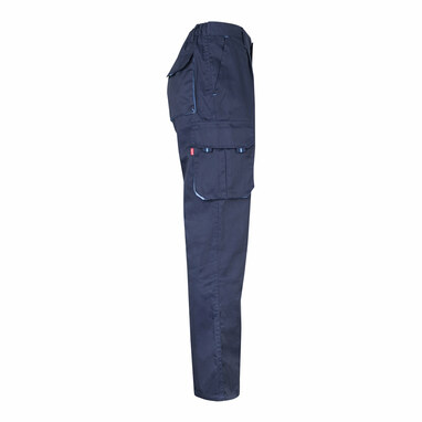 VL FIDES Двухцветные брюки-стрейч с несколькими карманами (240 г/м²) из хлопка (46%), ЭМЭ (38%) и полиэстера (16%). синий  размер 60 - 36031-244-60- Фото №4