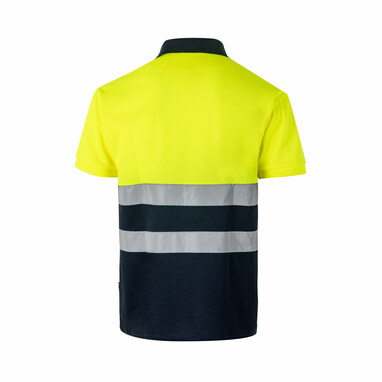 VL CUPID Двухцветная рубашка поло (160 г/м²) с короткими рукавами, из полиэстера (100%) синий  размер 3XL - 36063-204-3XL- Фото №1