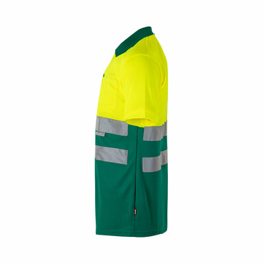 VL CUPID Двоколірна сорочка поло (160 г/м²) з короткими рукавами, з поліестеру (100%) зелений  розмір S - 36063-209-S- Фото №2