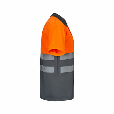 VL CUPID LARGE Двухцветная рубашка поло с принтом (160 г/м²) с короткими рукавами, из полиэстера (100%) серый  размер 5XL - 36065-217-5XL- Фото №3