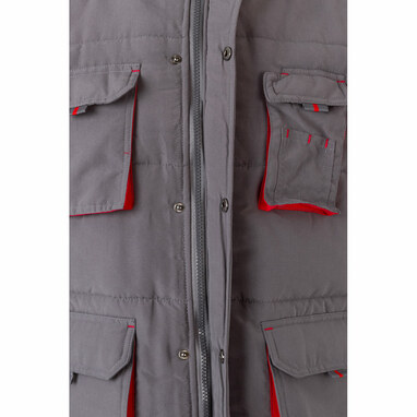VL NERGAL Утеплений жилет, двоколірний, з безліччю кишень (120 г/м²), з поліестеру (100%) сірий  розмір XL - 36082-237-XL- Фото №3