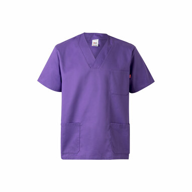 VL ILLAPA Туника из твила (190 г/м²) с короткими рукавами, из полиэстера (65%) и хлопка (35%). сиреневый  размер XS - 36132-142-XS- Фото №1