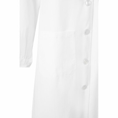 VL RAMA Халат із твила з довгими рукавами (щільність 175 г/м²) з бавовняної саржі (35%) та поліестеру (65%). білий  розмір 54 - 36135-106-54- Фото №3