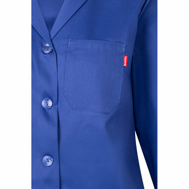 VL RAMA Халат із твила з довгими рукавами (щільність 175 г/м²) з бавовняної саржі (35%) та поліестеру (65%). королівський синій  розмір 52 - 36135-114-52- Фото №3