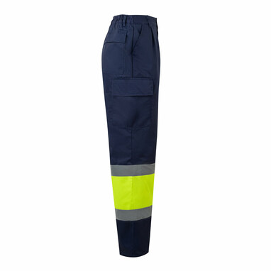 VL ARTEMIS Двухцветные брюки (190 г/м²) из хлопка (20%) и полиэстера (80%) синий  размер M - 36138-204-M- Фото №3