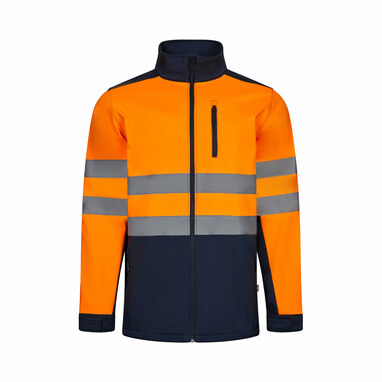VL HESTIA Двоколірна куртка softshell (280 г/м²) з поліестеру (96%) та еластану (4%). синій  розмір 2XL - 36144-214-2XL- Фото №4