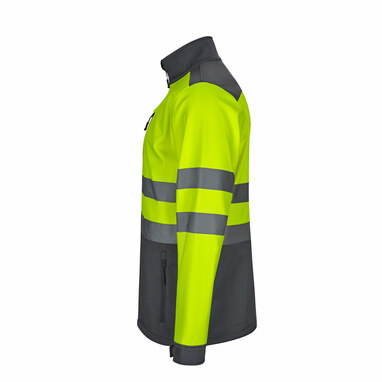 VL HESTIA LARGE Двоколірна куртка softshell (280 г/м²) з флісовою підкладкою та мембраною TPU, з поліестеру (96%) та еластану (4%). сірий  розмір 4XL - 36145-207-4XL- Фото №2