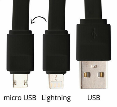 Кабель зарядний USB Stash чорний - AP810422-10- Фото №3