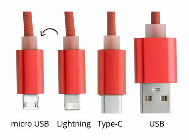 Кабель зарядний USB Scolt червоний - AP721102-05- Фото №5