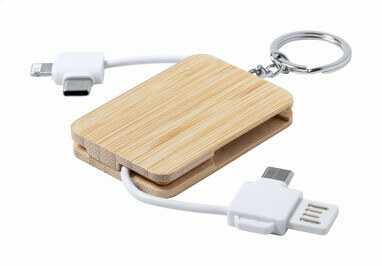 Брелок для ключів USB зарядний кабель Rusell білий - AP722043-01- Фото №1