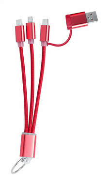 Брелок USB-кабель для заряджання Frecles червоний - AP722111-05- Фото №1