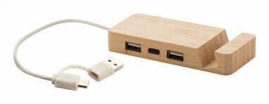 USB хаб Mobaru натуральний - AP864016- Фото №3