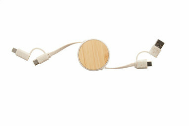 USB-кабель для зарядного пристрою Komugo натуральний - AP864018- Фото №4