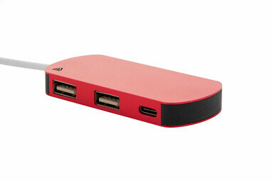 USB хаб Raluhub червоний - AP864022-05- Фото №3