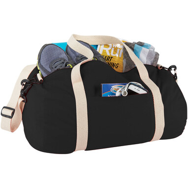 Бавовняна сумка Barrel Duffel суцільний чорний - 12019500- Фото №5
