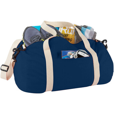 Бавовняна сумка Barrel Duffel темно-синій - 12019501- Фото №5