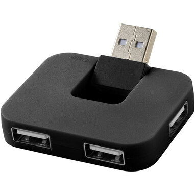 Хаб USB Gaia суцільний чорний - 12359800- Фото №1 Хаб USB Gaia суцільний чорний - 12359800- Фото №1